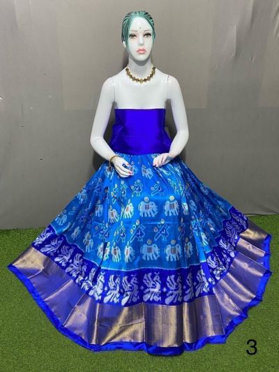 PSRGFSLG5Y11SZDC24- Free Size Ikat Silk Lehenga
