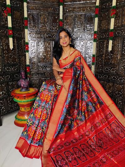 PALUIDSS5Y20NSCD23- Ikat silk saree