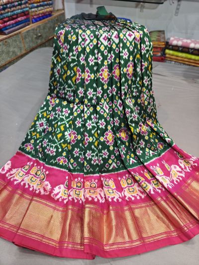 PGMRFSLG5N02SZDC31- Free Size Ikat Silk Lehenga