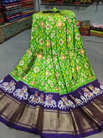 PGMRFSLG5N02SZDC33- Free Size Ikat Silk Lehenga