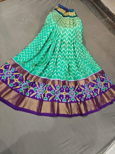 PGMRFSLG5N02SZDC48- Free Size Ikat Silk Lehenga