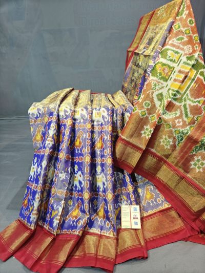 PGMRIDSS5Y21NTCD02- Full tissue Ikat silk saree