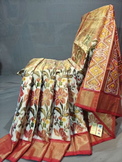 PGMRIDSS5Y21NTCD04- Full tissue Ikat silk saree