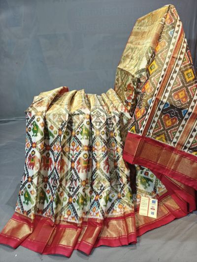 PGMRIDSS5Y21NTCD06- Full tissue Ikat silk saree