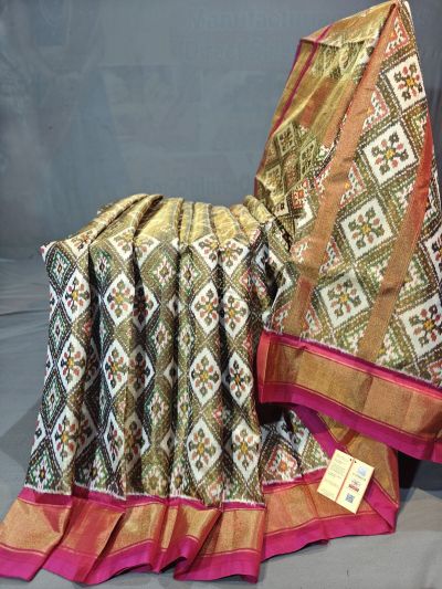 PGMRIDSS5Y21NTCD07- Full tissue Ikat silk saree