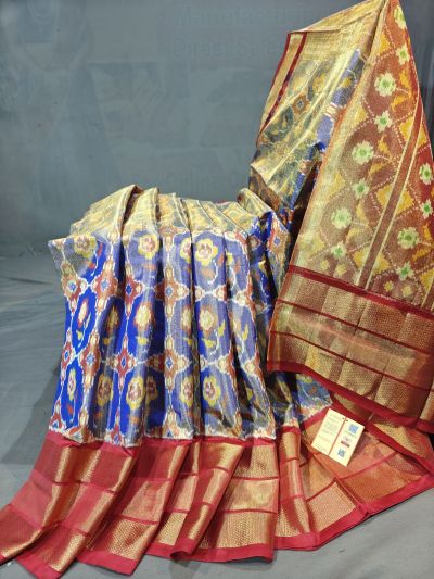 PGMRIDSS5Y21NTCD08- Full tissue Ikat silk saree
