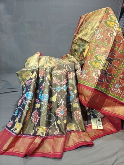 PGMRIDSS5Y21NTCD09- Full tissue Ikat silk saree