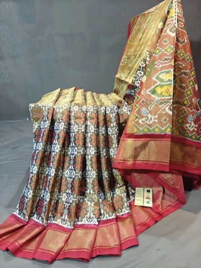 PGMRIDSS5Y21NTCD11- Full tissue Ikat silk saree