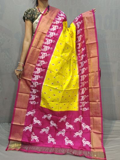 PGMRISDP5N05ECDC07- Ikat Silk dupatta