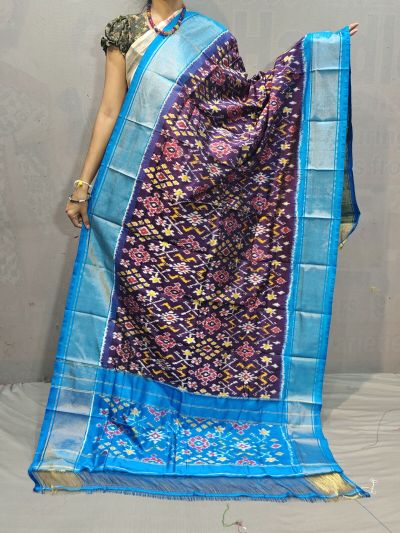 PGMRISDP5N05ECDC15- Ikat Silk dupatta
