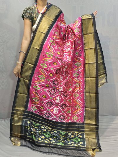 PGMRISDP5N05ECDC23- Ikat Silk dupatta