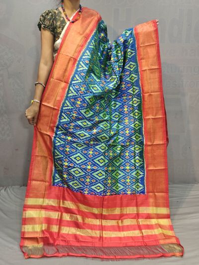 PGMRISDP5N05ECDC24- Ikat Silk dupatta