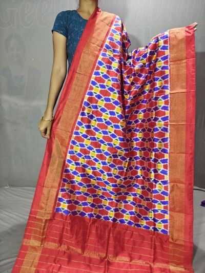 PGMRISDP5Y19ECDC04- Ikat Silk dupatta