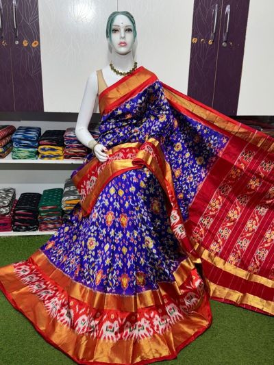PSRGIDSS5Y20BBCC56- Ikat silk saree