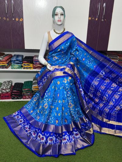 PSRGIDSS5Y20BBCC58- Ikat silk saree
