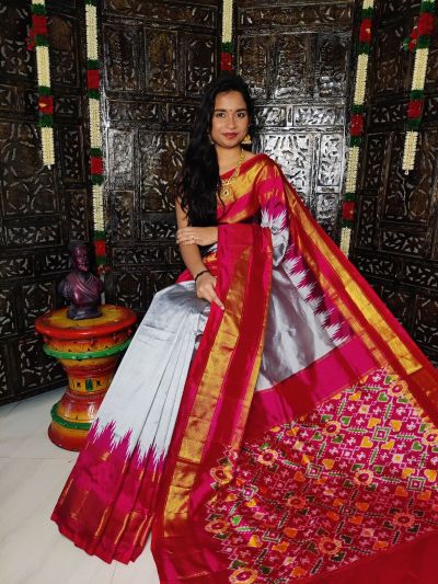PALUIDSS5N04TSDD02- Ikat silk saree