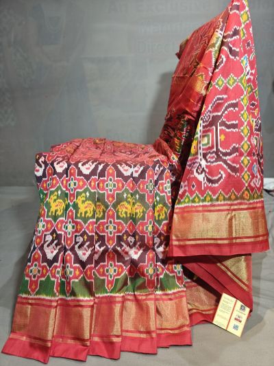 PGMRIDSS5N03BIDC07- Ikat silk saree