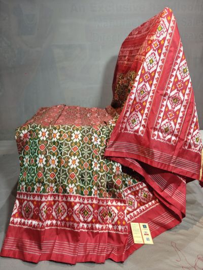 PGMRIDSS5N03BIDC10- Ikat silk saree