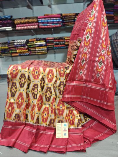 PGMRIDSS5N03BIDC12- Ikat silk saree