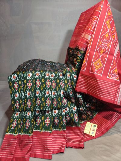 PGMRIDSS5N03BIDC18- Ikat silk saree