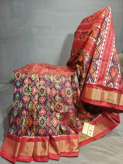 PGMRIDSS5N03BIDC23- Ikat silk saree
