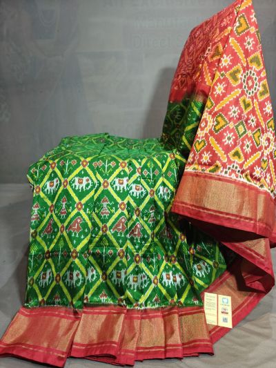 PGMRIDSS5N03BIDC24- Ikat silk saree