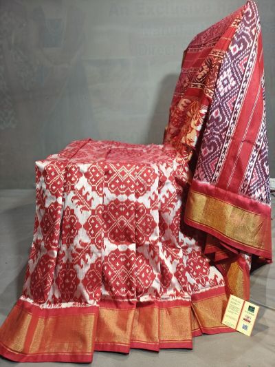 PGMRIDSS5N03BIDC33- Ikat silk saree