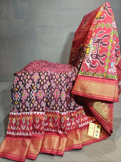 PGMRIDSS5N03BIDC37- Ikat silk saree