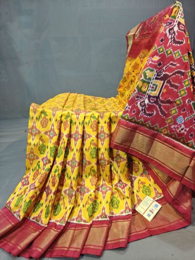 PGMRIDSS5N03BIDC40- Ikat silk saree