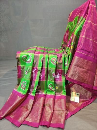 PGMRIDSS5N03BIDC41- Ikat silk saree