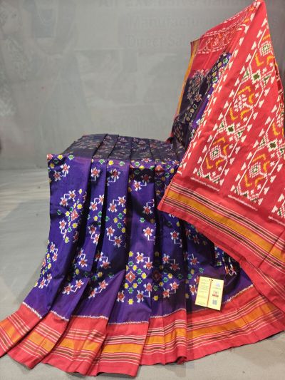 PGMRIDSS5N03BIDC45- Ikat silk saree