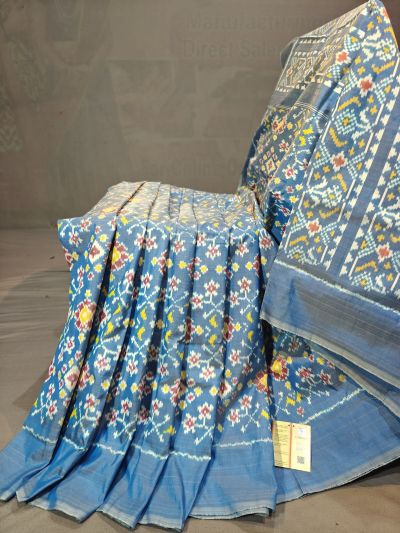 PGMRIDSS5N03BIDC46- Ikat silk saree