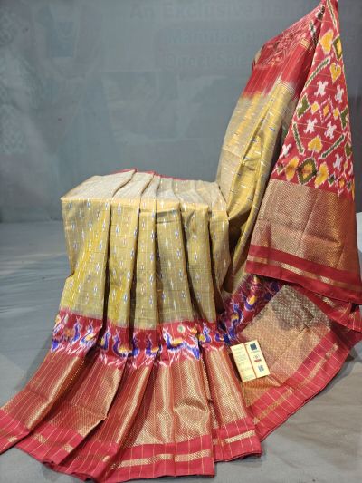 PGMRIDSS5N03BIDC50- Ikat silk saree