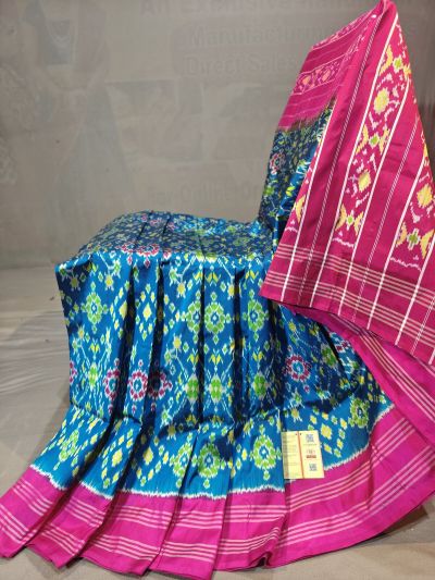 PGMRIDSS5N03BIDC52- Ikat silk saree