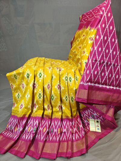 PGMRILWS5N04XEDC33- light weight Ikat silk saree