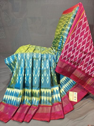 PGMRILWS5N04XEDC35- light weight Ikat silk saree