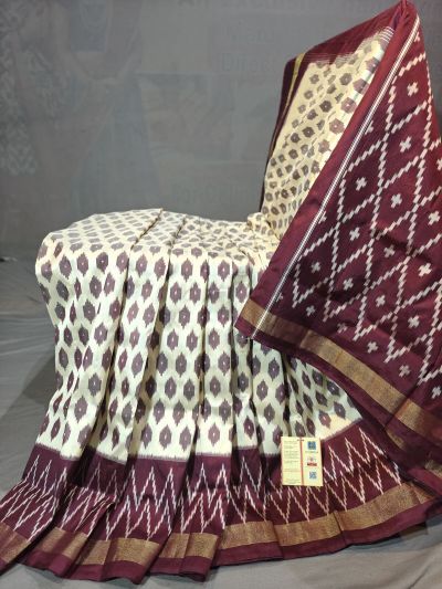 PGMRILWS5N04XEDC38- light weight Ikat silk saree