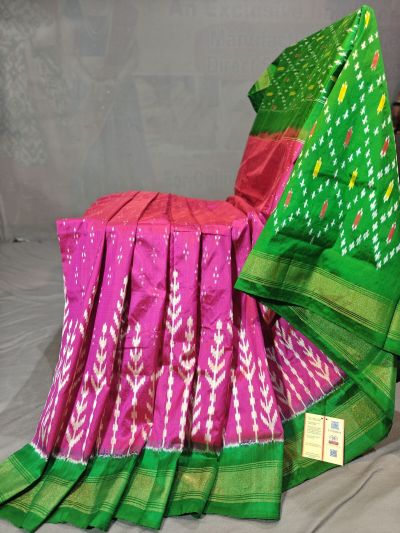 PGMRILWS5N04XEDC42- light weight Ikat silk saree