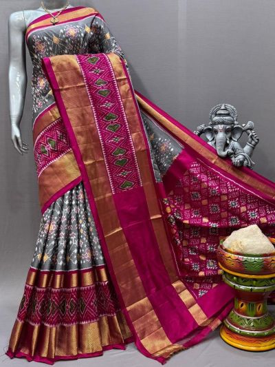 PSNTIDSS5N02NCDC05- Ikat silk saree