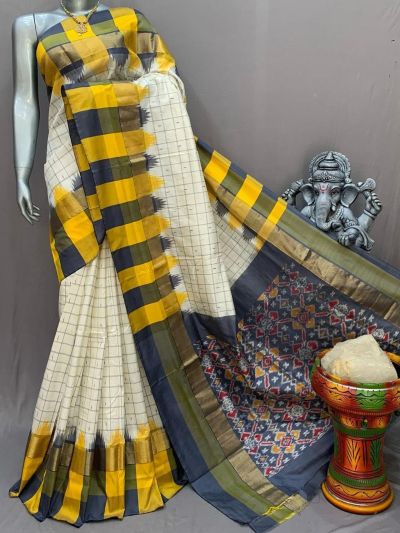 PSNTIDSS5N05NCCD09- Ikat silk saree
