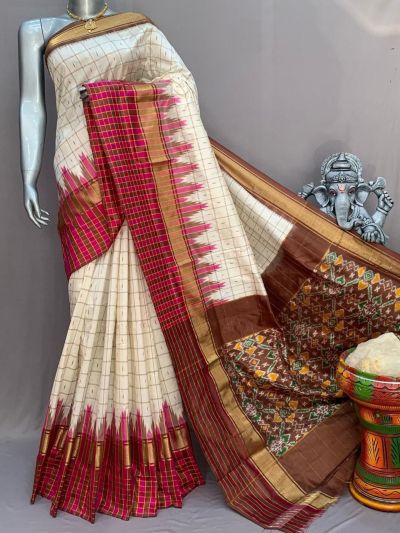 PSNTIDSS5N05NCCD10- Ikat silk saree