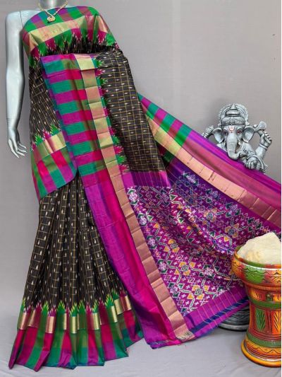 PSNTIDSS5N05NCCD12- Ikat silk saree