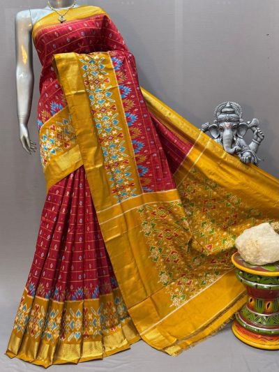 PSNTIDSS5N05NCCD13- Ikat silk saree