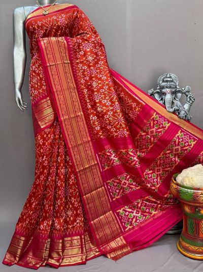PSNTKBIP5M31CSDD08- Kanchi border Ikat silk saree