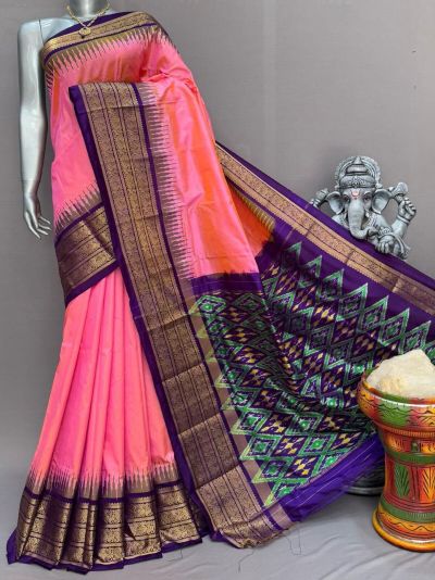 PSNTKBIP5M31CSDD19- Kanchi border Ikat silk saree