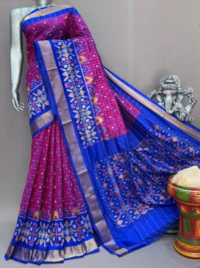 PSNTIDSS5A09NCDC25- Ikat silk saree