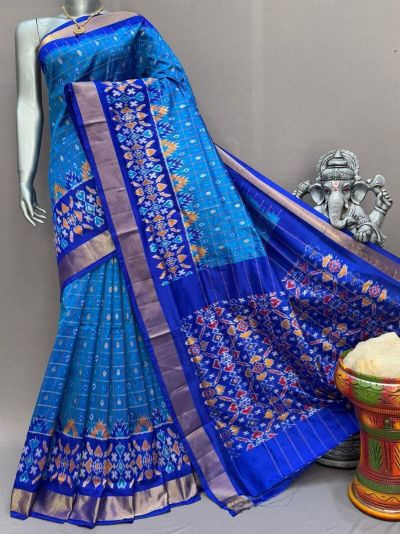 PSNTIDSS5A09NCDC28- Ikat silk saree