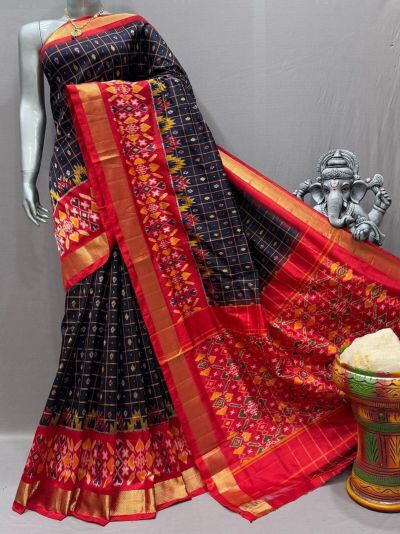 PSNTIDSS5A09NCDC30- Ikat silk saree