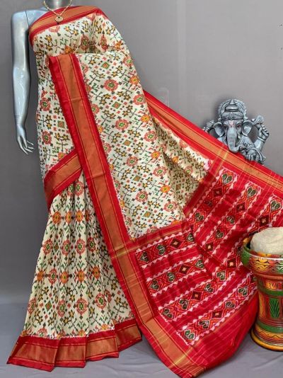 PSNTIDSS5A30BNCC01- Ikat silk saree