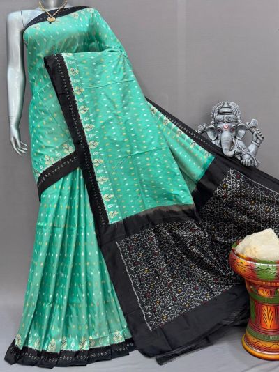 PSNTIDSS5A30BNCC02- Ikat silk saree